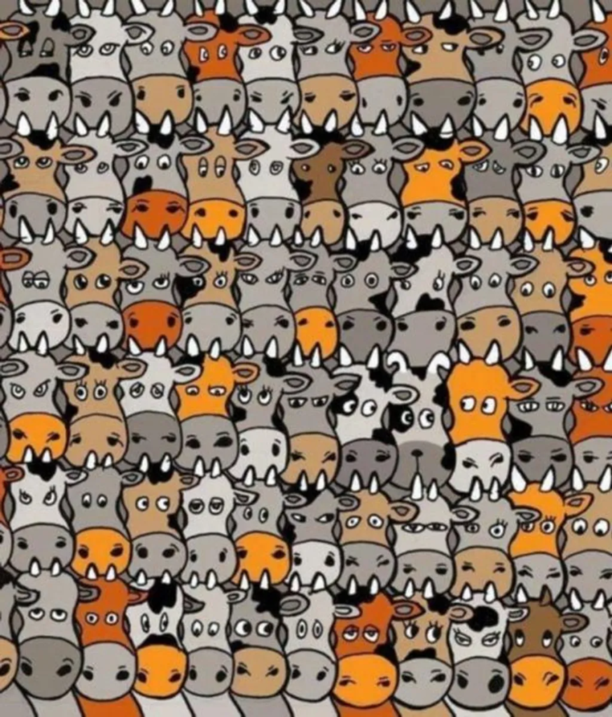 ¿Puedes encontrar al perro escondido entre las vacas en este reto visual?